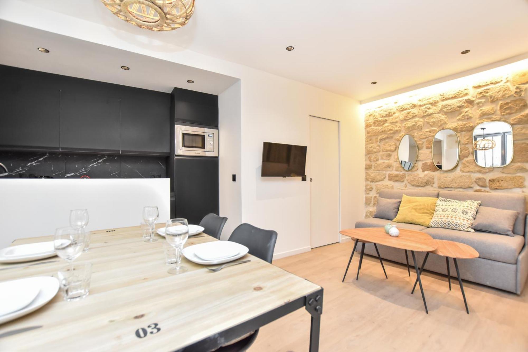 Cozy Apartment - 1Br-4P - Sentier ปารีส ภายนอก รูปภาพ